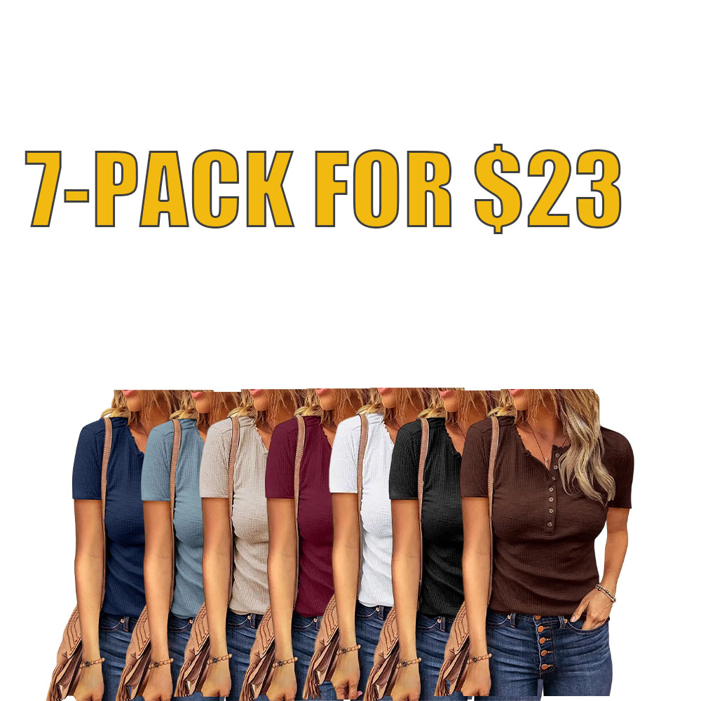 Women’s Henley V-Neck Knit Top