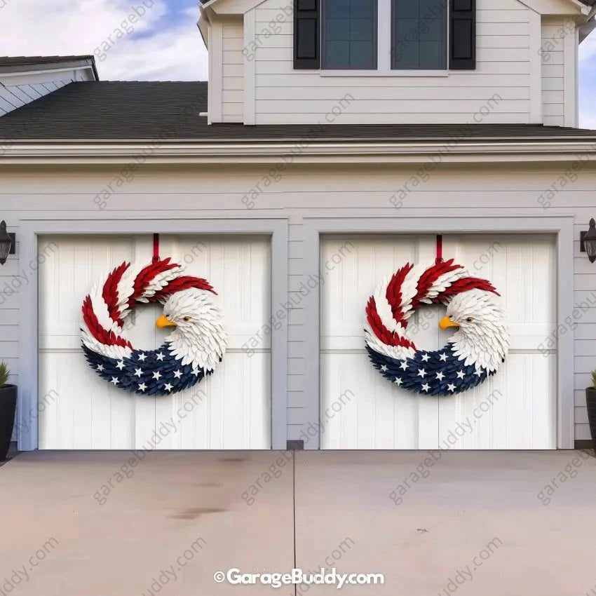 Patriotic Eagle Wreath | Patriotic Garage Door Cover