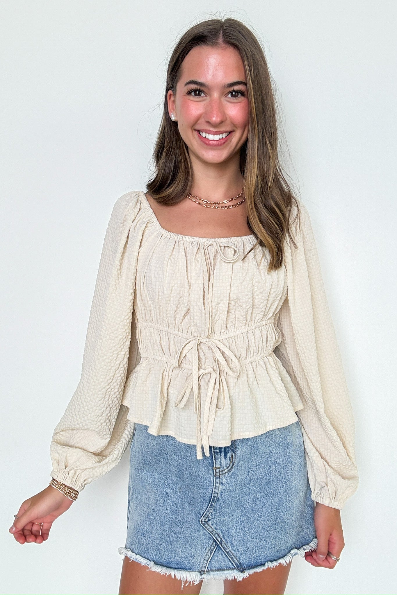 Square Neck Ruched Top