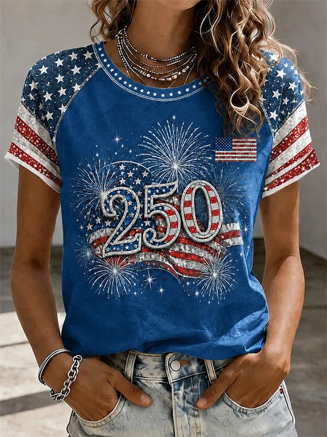 Women's Casual Printed Short-Sleeve T-Shirt