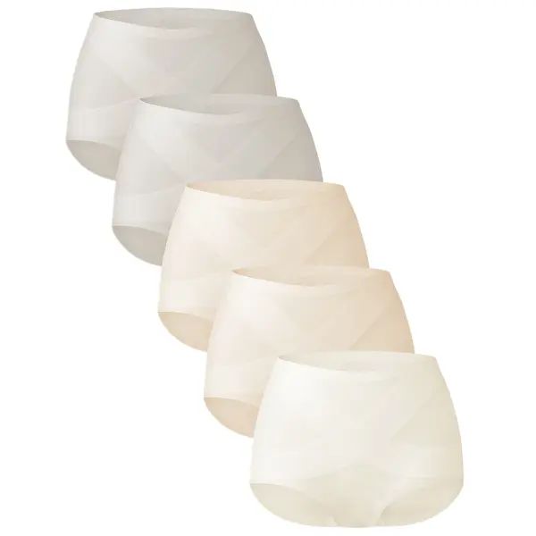 Women's Classic Panties, 5-Pack Seamless High Waist Essential Underwear for Women, Full Coverage No Show, Lightweight Buttery Soft Breathable Womenswear for Everyday Wear Fit Fabric