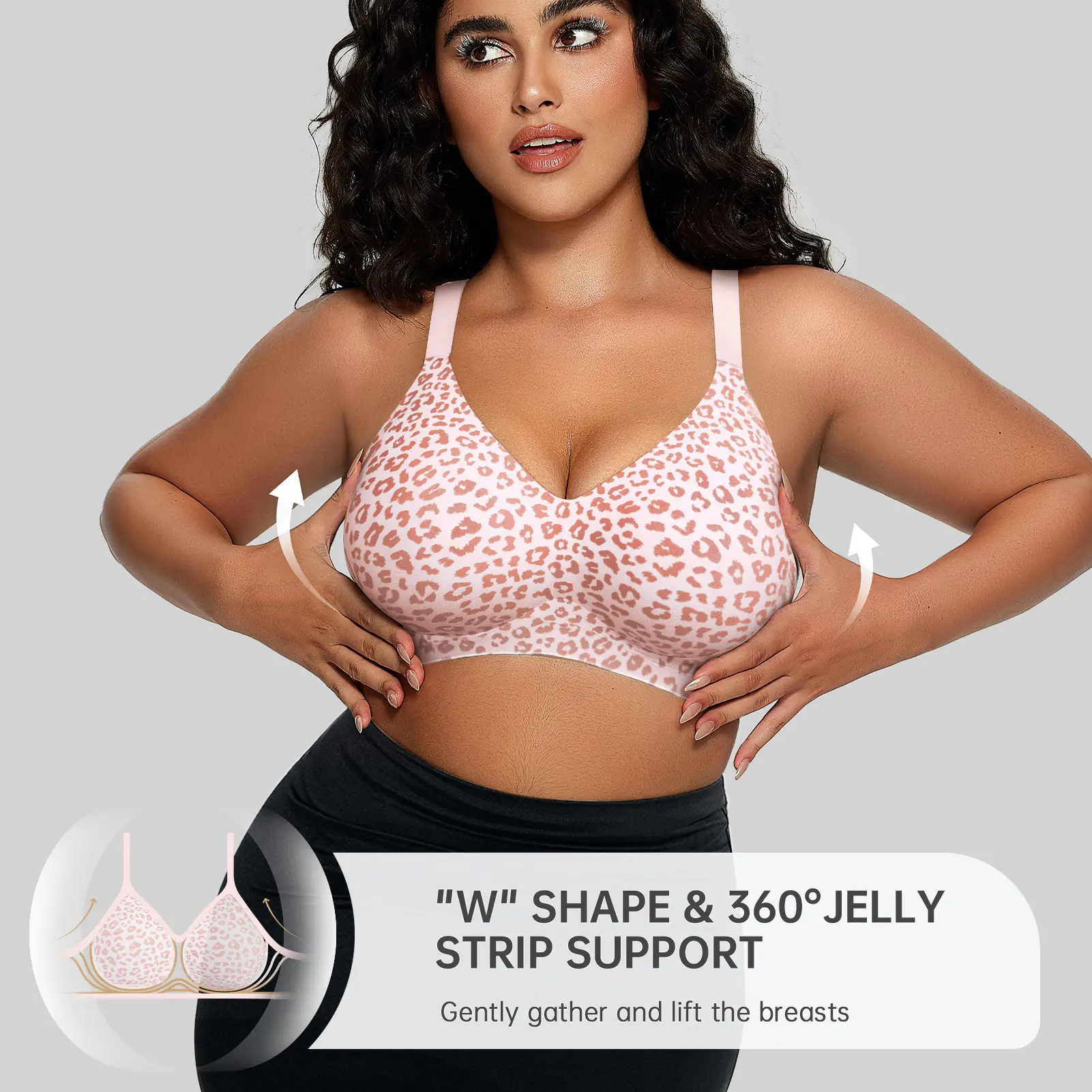 Women's Wireless Seamless Push Up Bra - Comfort Fit