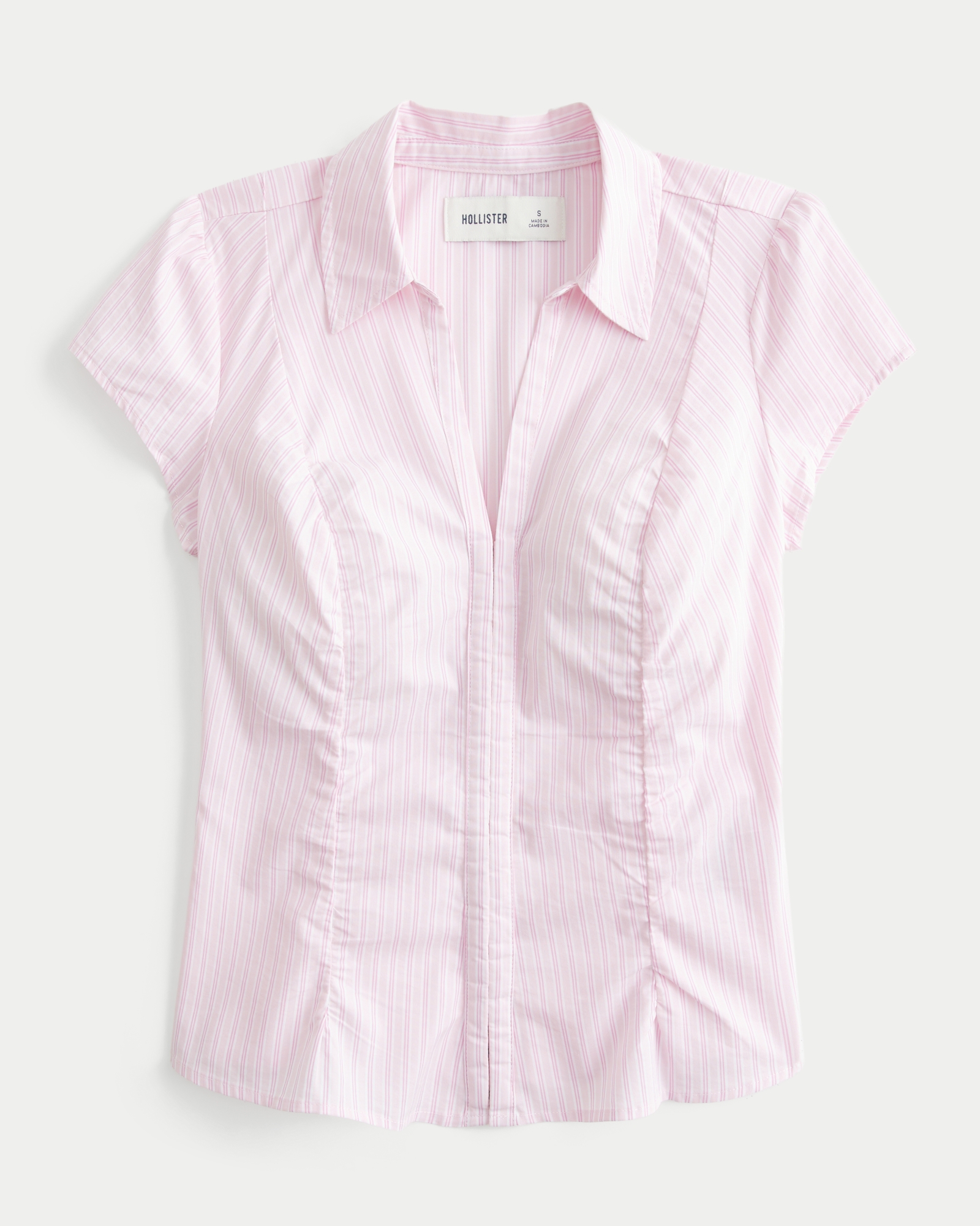 Short-Sleeve Ruched Shirt