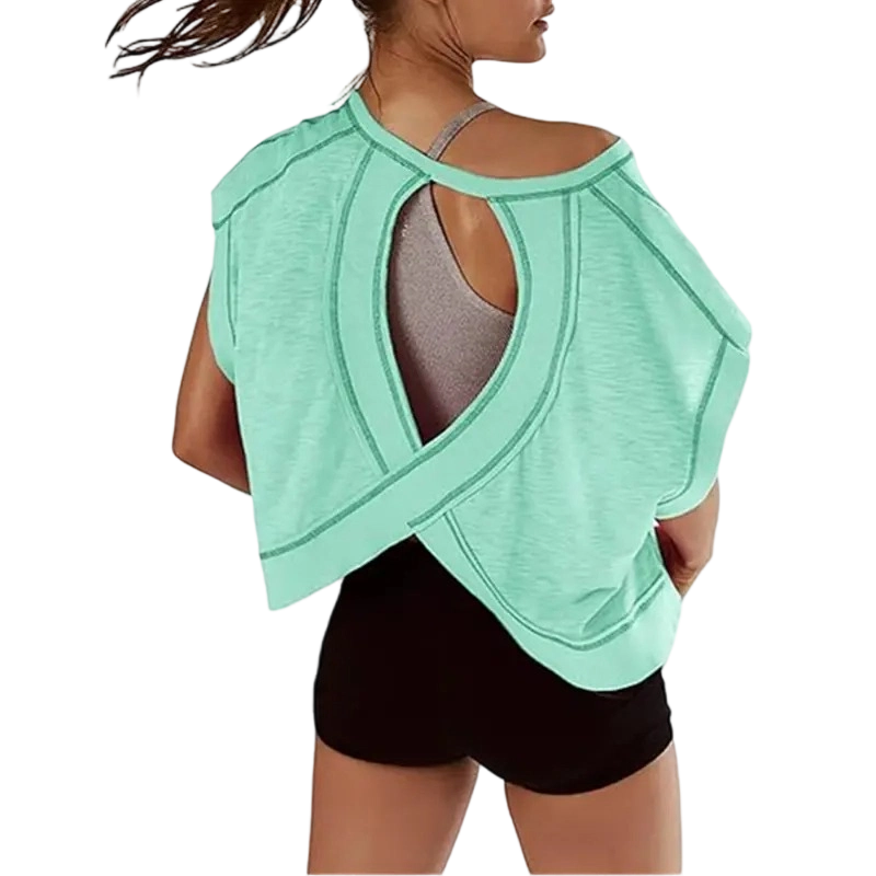 Women's Open Back Crop Top