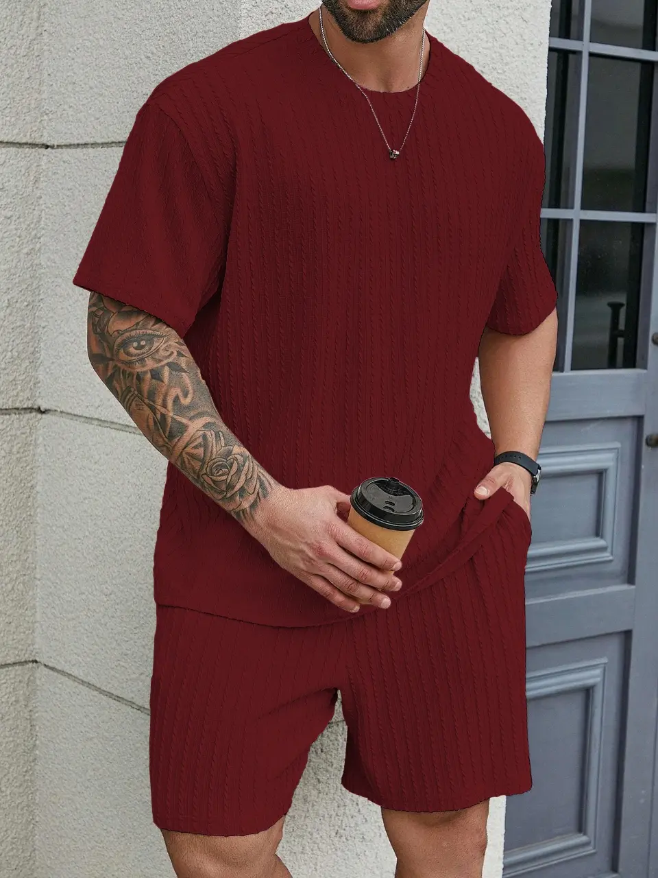 🌴 Men's Relaxed 2-Piece Casual Lounge Set