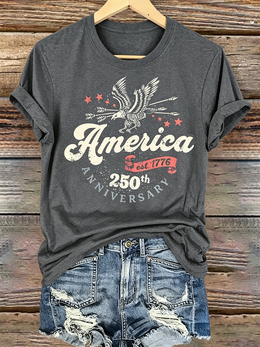 250Th Anniversary Printed Round Neck Top In The United States