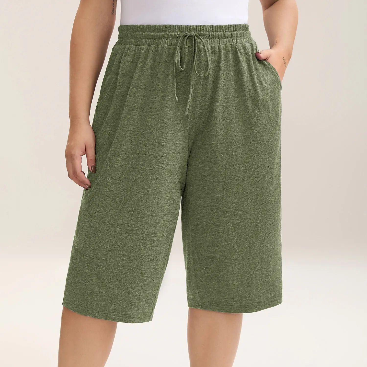 🔥LAST DAY SALE 90% OFF💕Wide-Leg Capri Lounge Baggy Pants