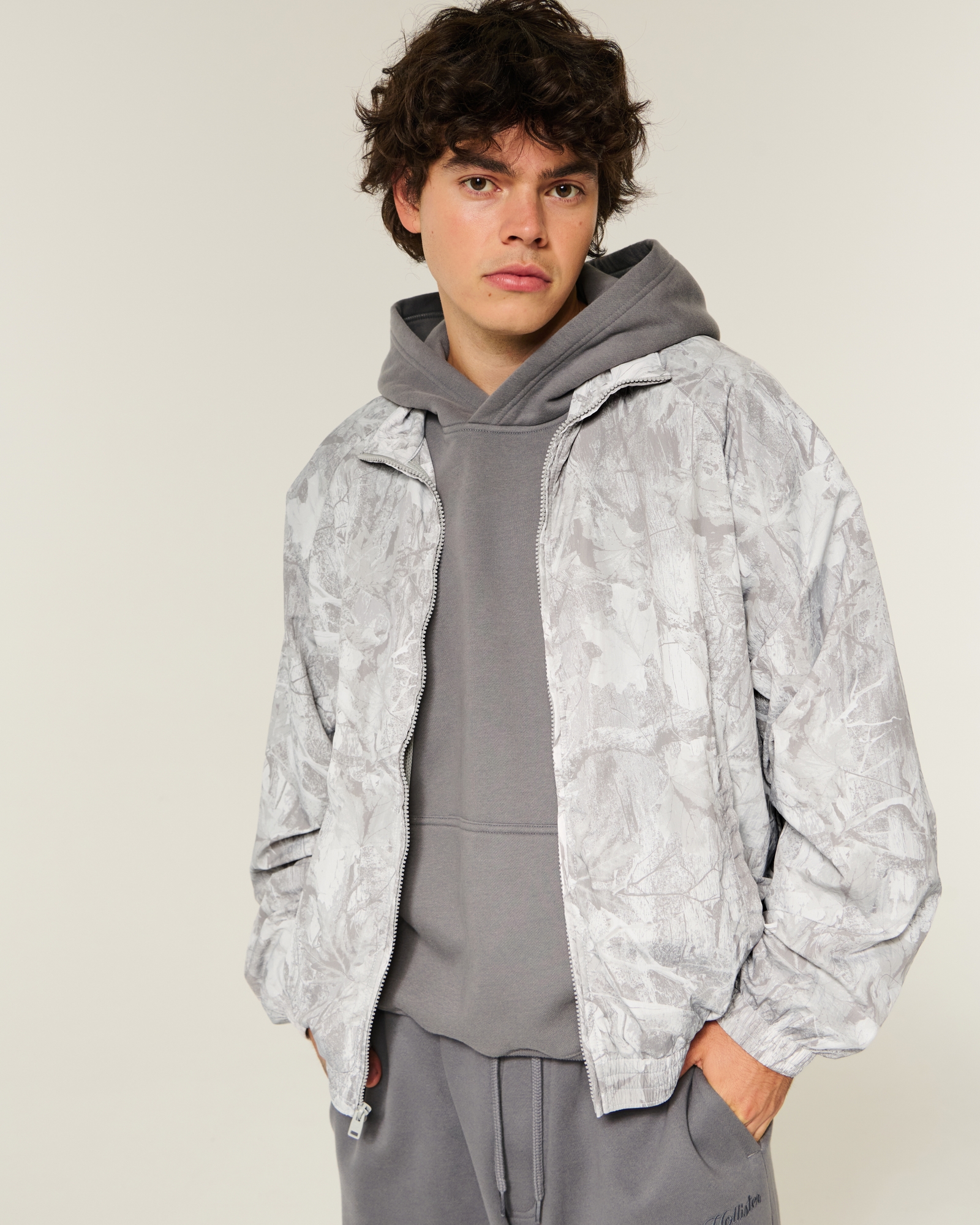 Zip-Up Windbreaker Jacket