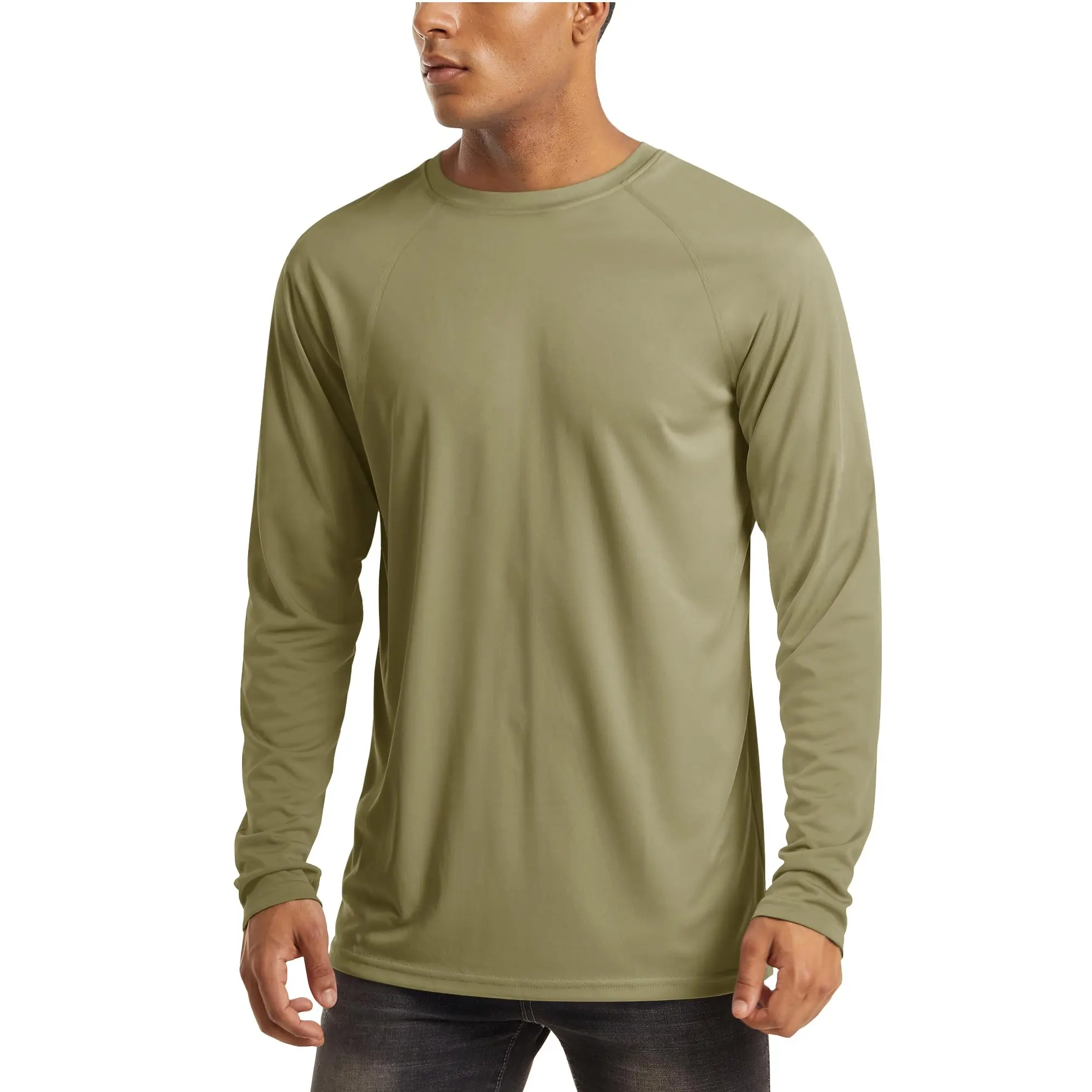 Men's UPF 50+ Long Sleeves Shirts Quick Dry Lightweight Summer Sportswear Tops for Swimming