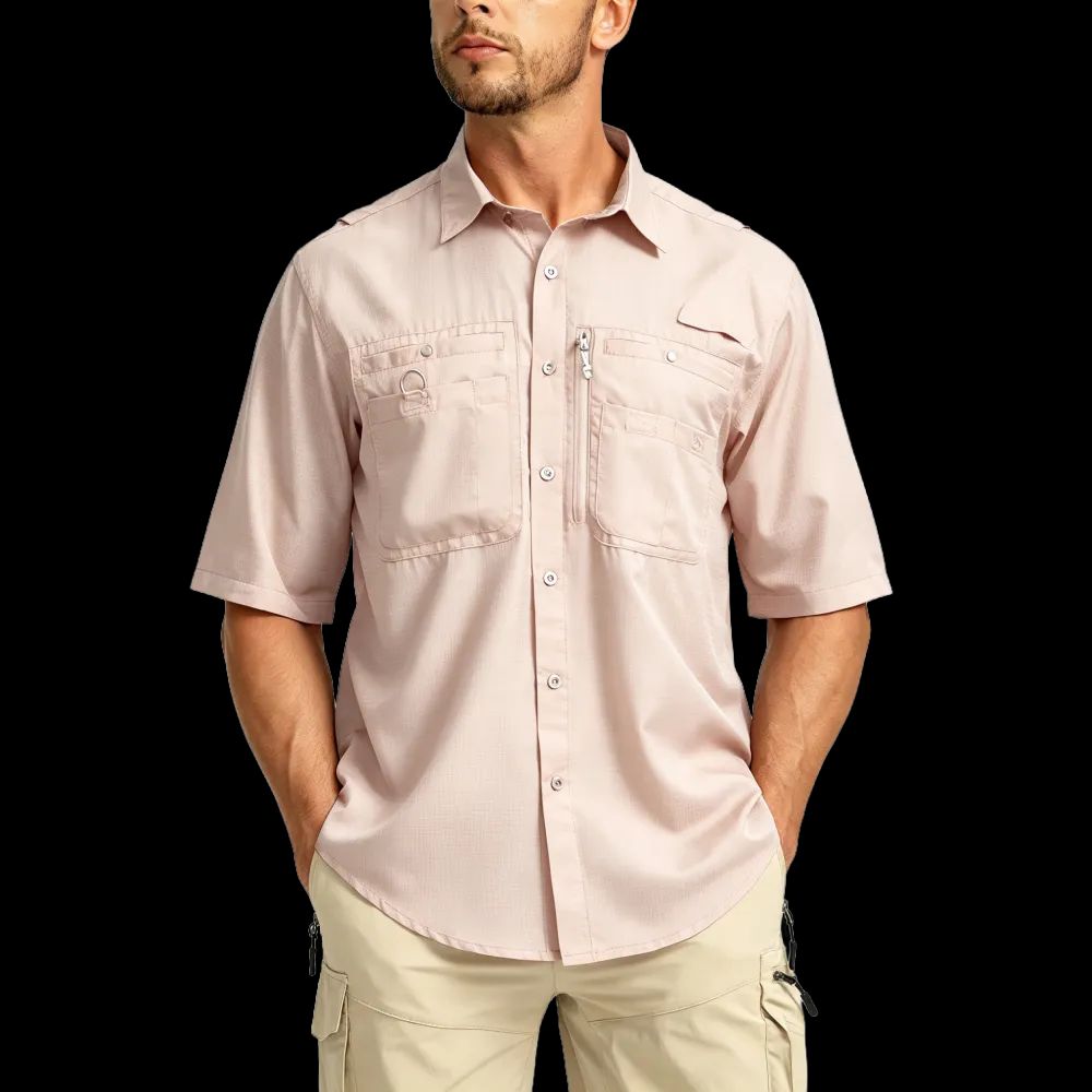 Men's Casual Outdoor Button-Down Fishing Top