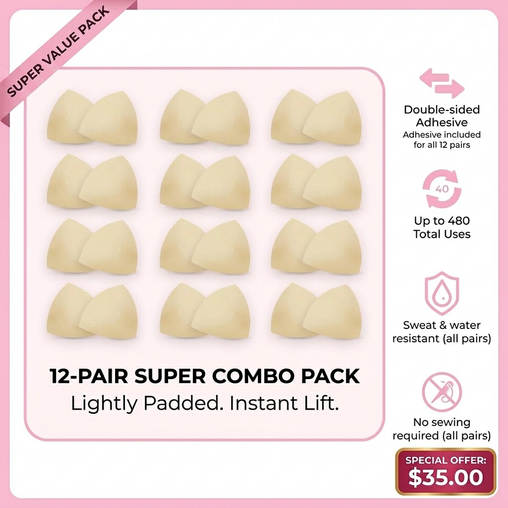 🔥🔥🔥Sticky Bra Inserts That Stay Put – Invisible Lift, No Sewing, Reusable
