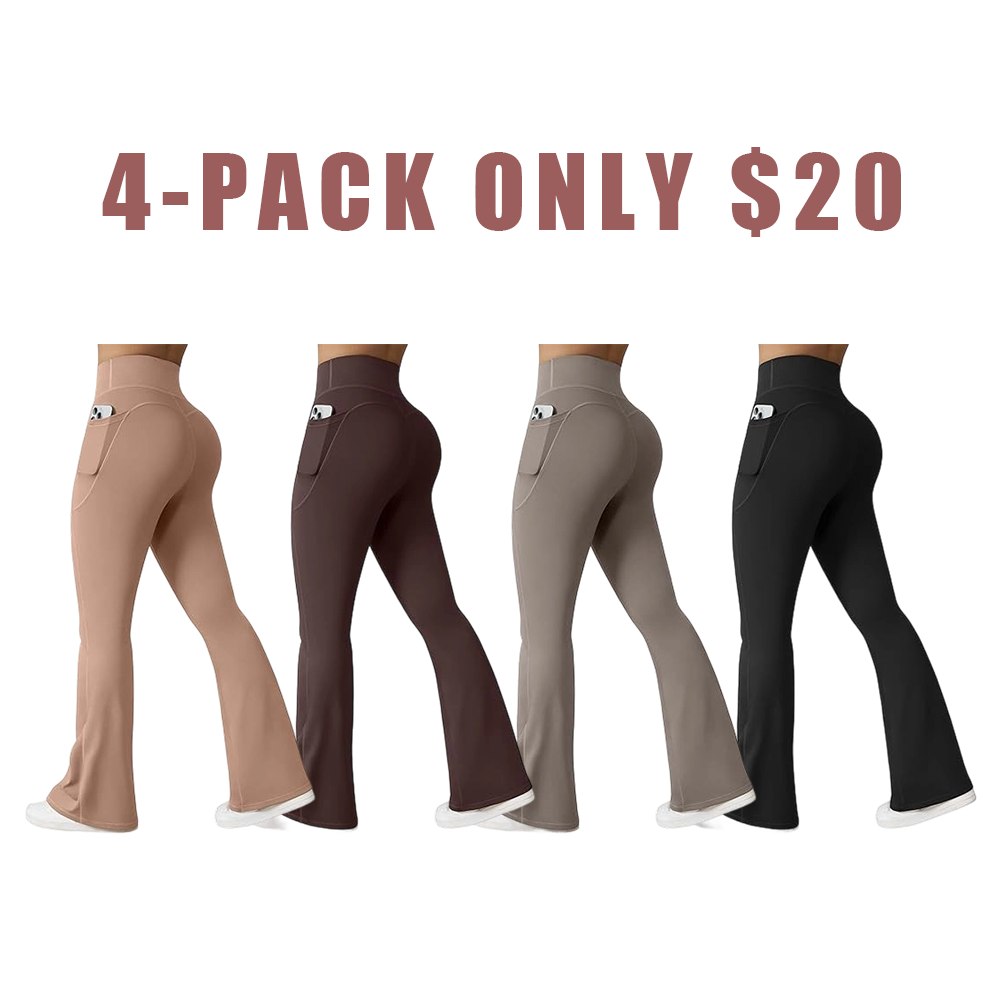 Women High Waist Butt Lifting Bottoms with Pockets