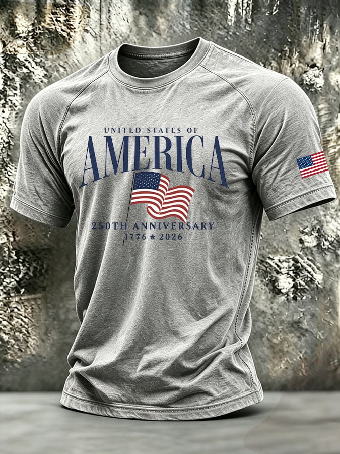 Men's Retro Print Short-Sleeve T-Shirt