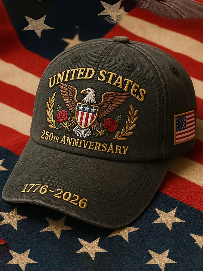 CUnisex  Retro American Anniversary Printed Hat