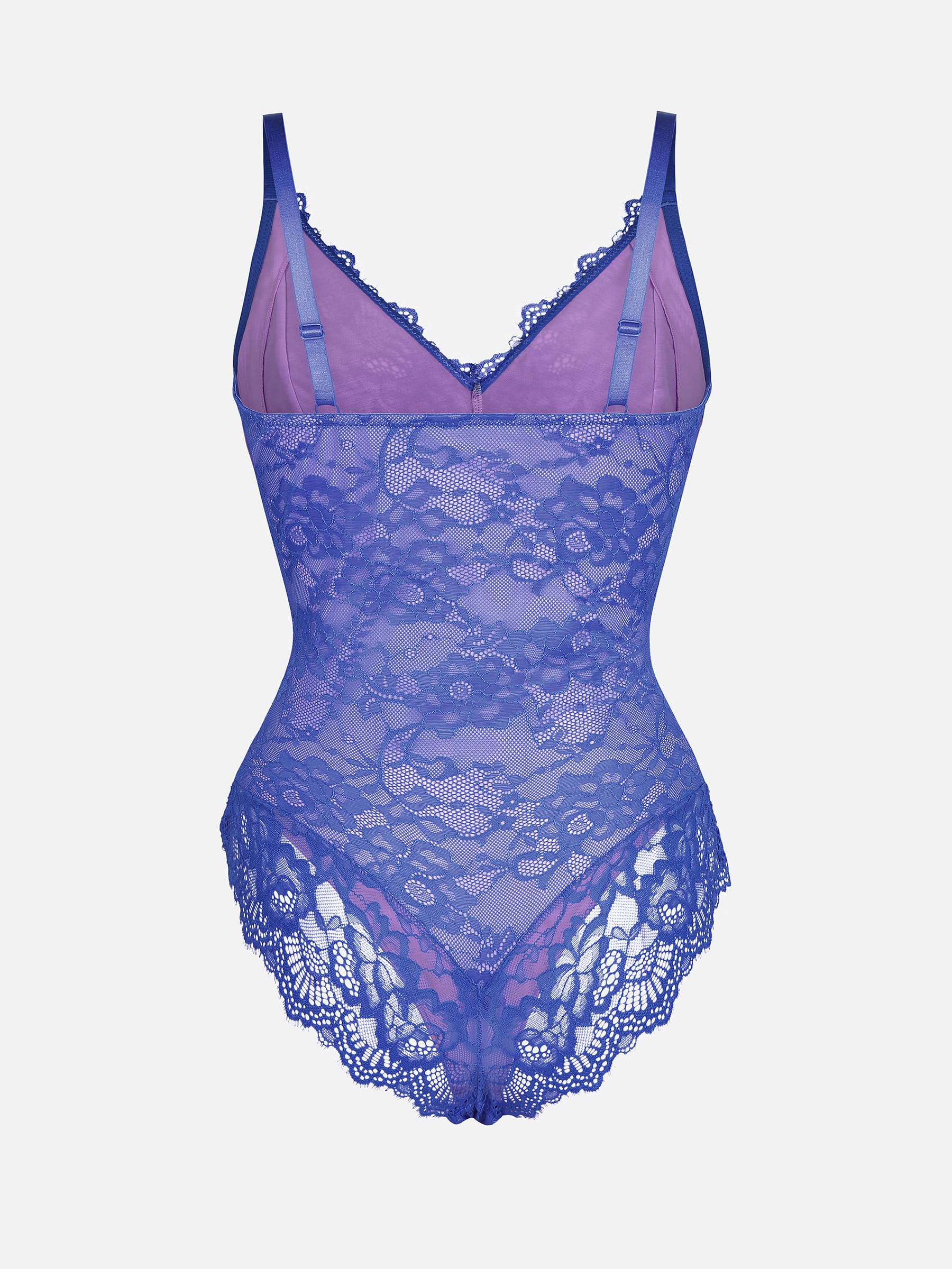 Feelingirl Lace V Neck Full Bodysuit