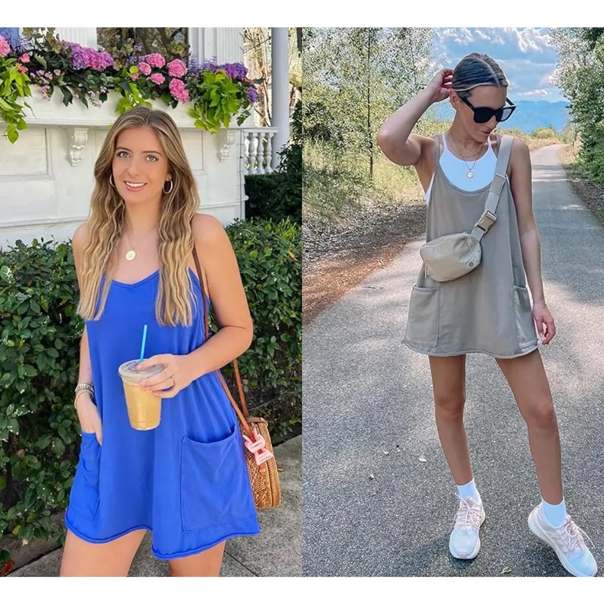 ⚡Mother's Day Sale🔥 Women's Summer Sleeveless Mini Dress with Built-in Shorts