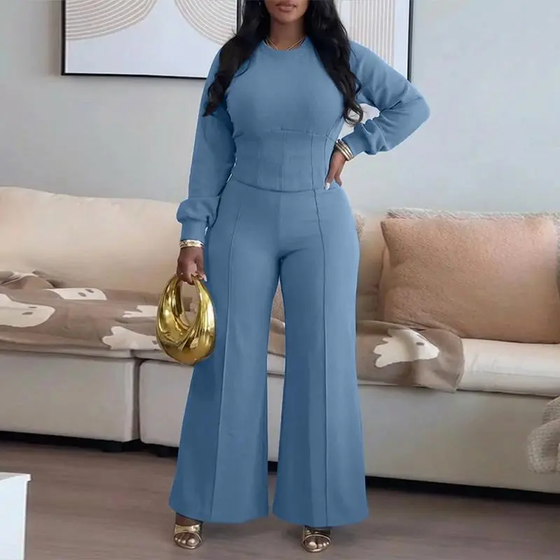 Women's Casual Seam Design Sweatpants Set