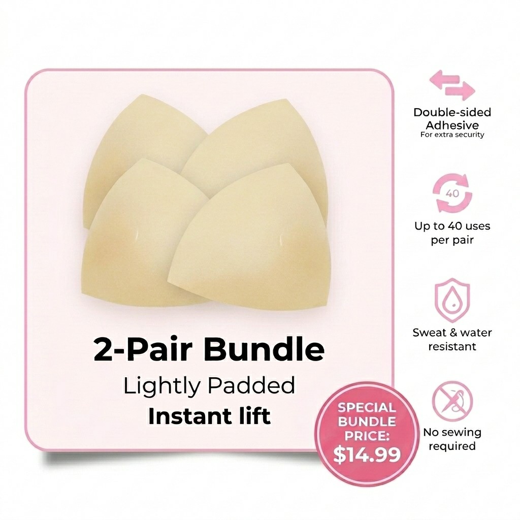 🔥🔥🔥Sticky Bra Inserts That Stay Put – Invisible Lift, No Sewing, Reusable