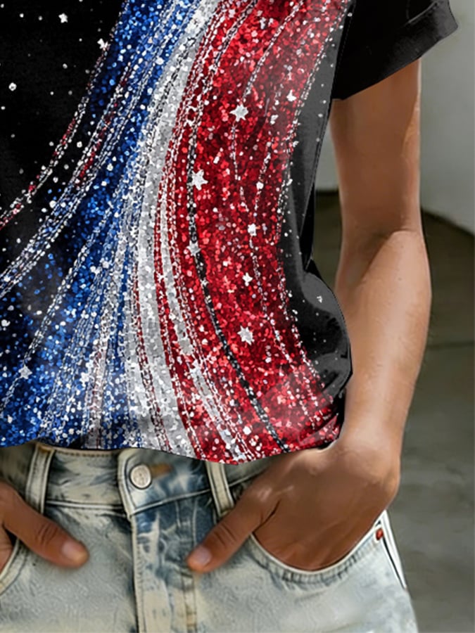 Women's USA 250th Print Casual T-shirt