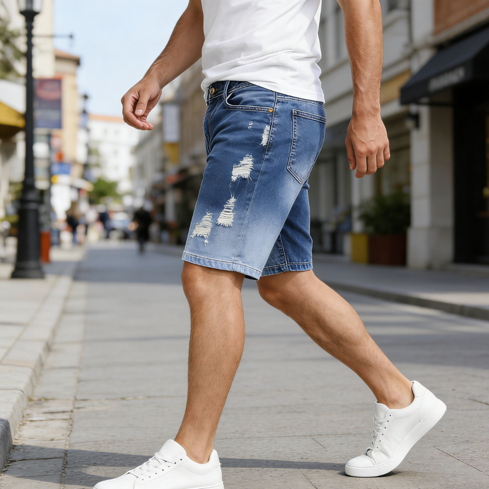 Mens 3 Pack Classic Jean Shorts with Multiple Styles (30-42)