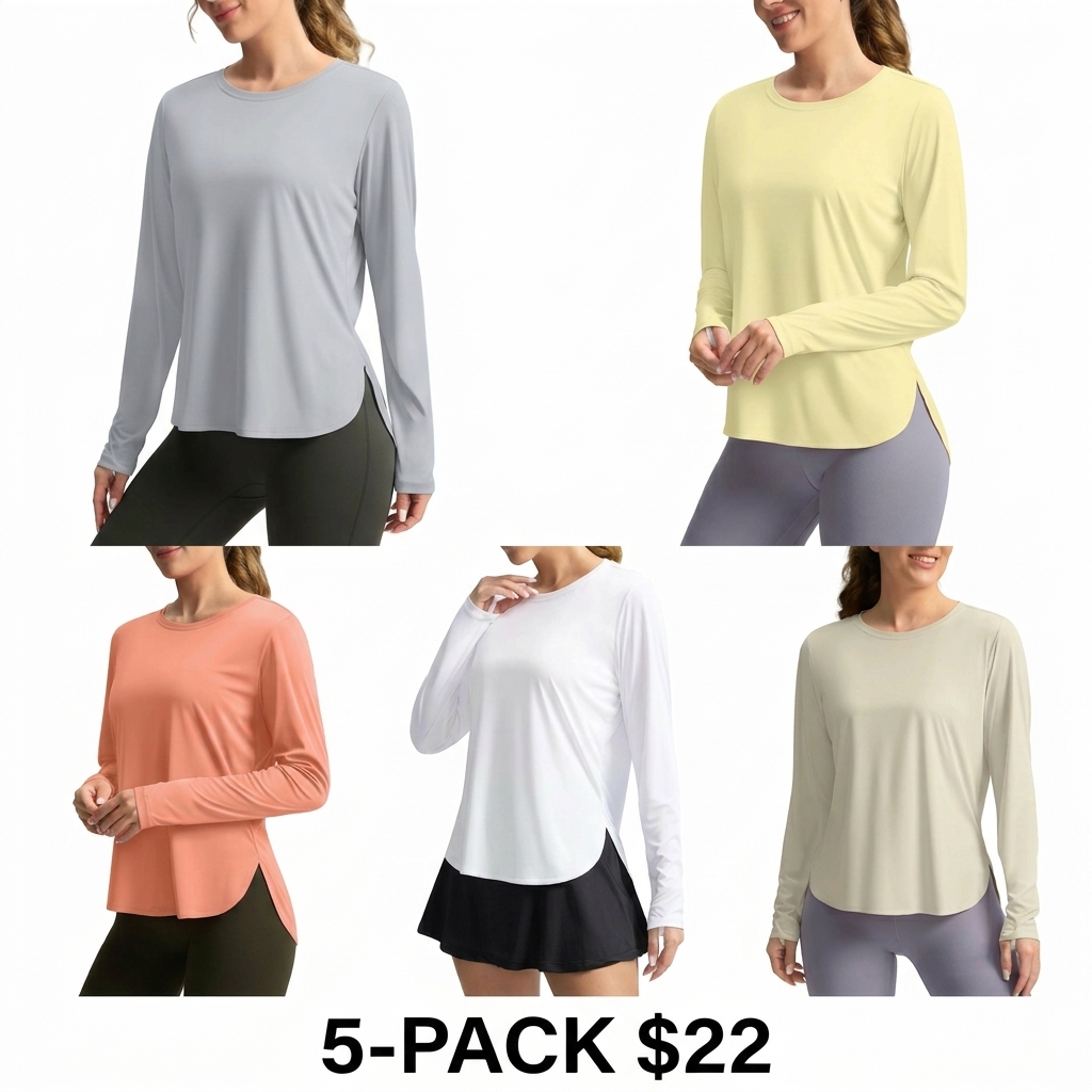 Women's UPF 50+ Long Sleeve Sun Shirt – Lightweight Quick Dry UV Protection Top