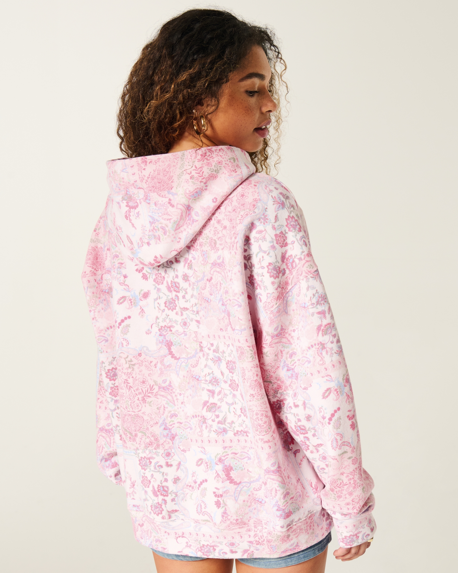 Hollister Feel Good Oversized Butterfly Graphic Hoodie