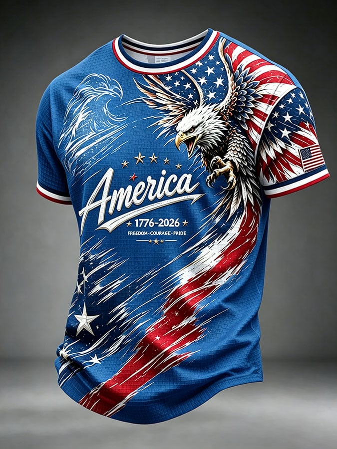 Men's Casual Printed Short-Sleeve T-Shirt