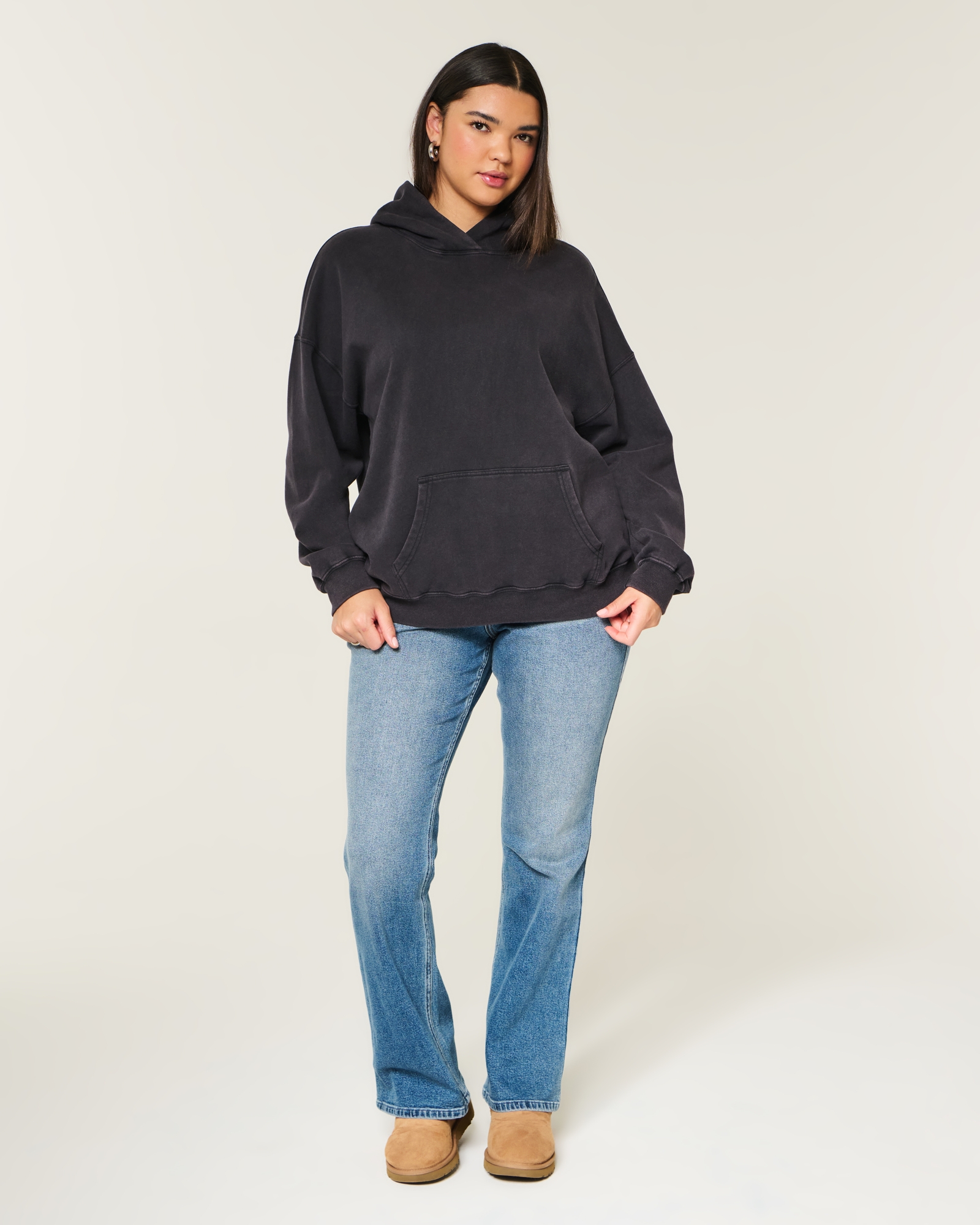 Hollister Feel Good Oversized Butterfly Graphic Hoodie