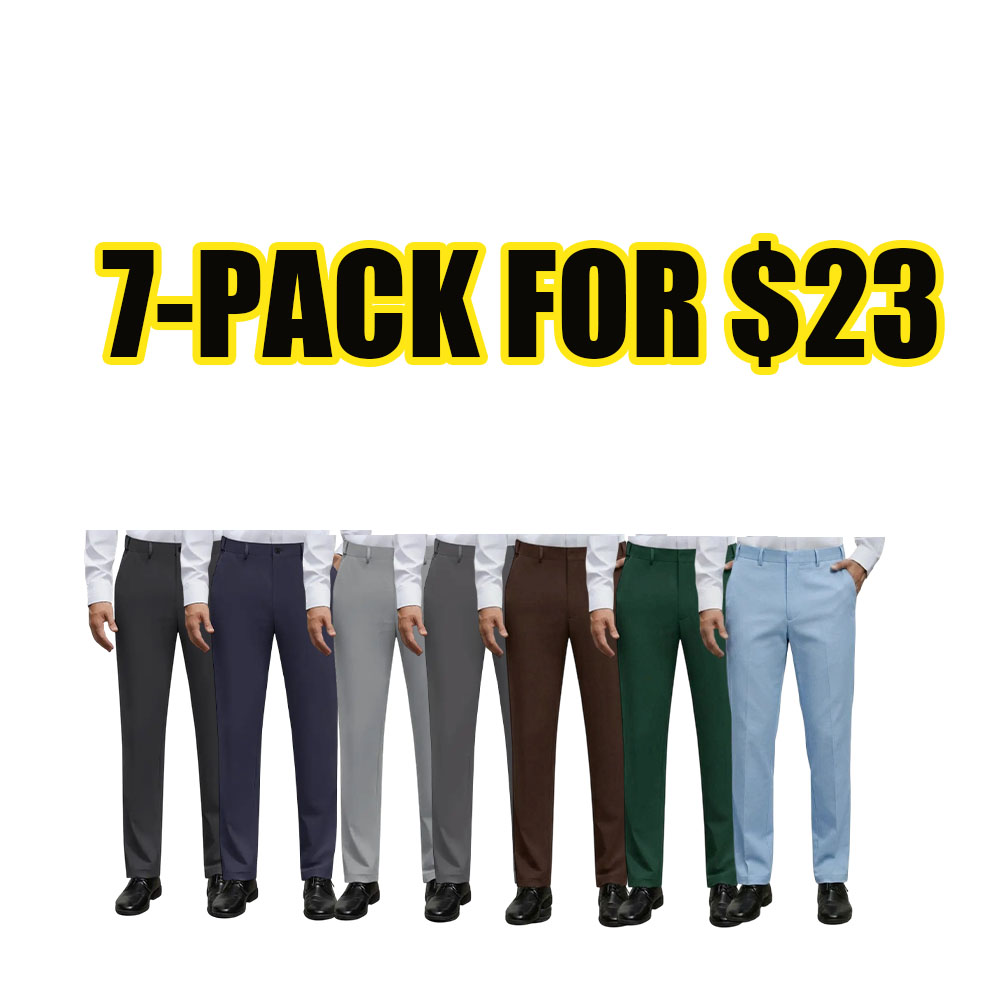 Men's Stretch No-Iron Dress Pants
