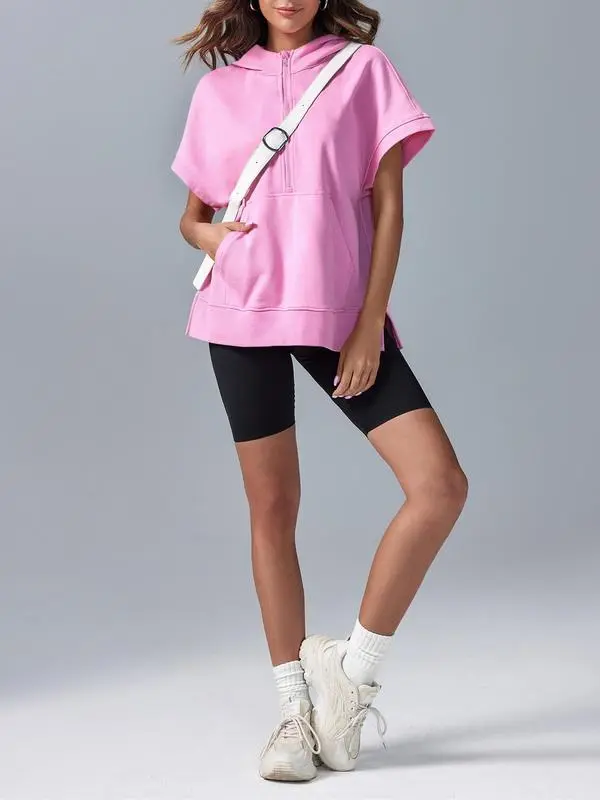 Womens Oversized Half Zip Hoodies (Less than $3 each!)