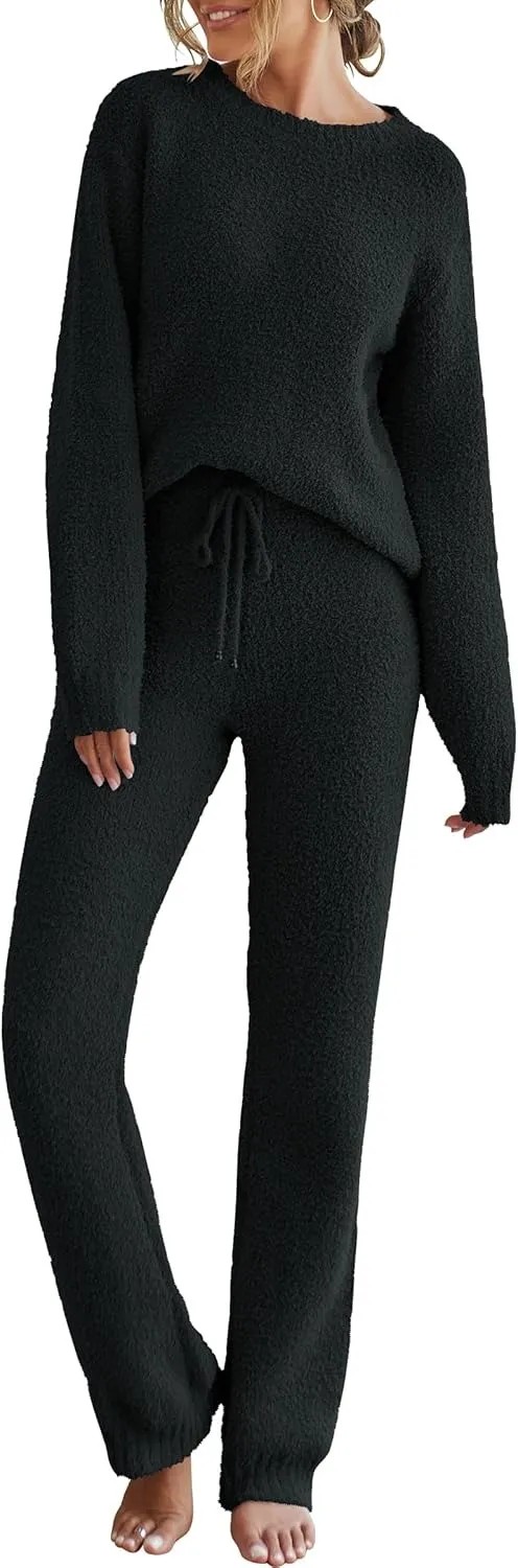 Womens Pajama Sets 2025 Fall Lounge Sweater Set