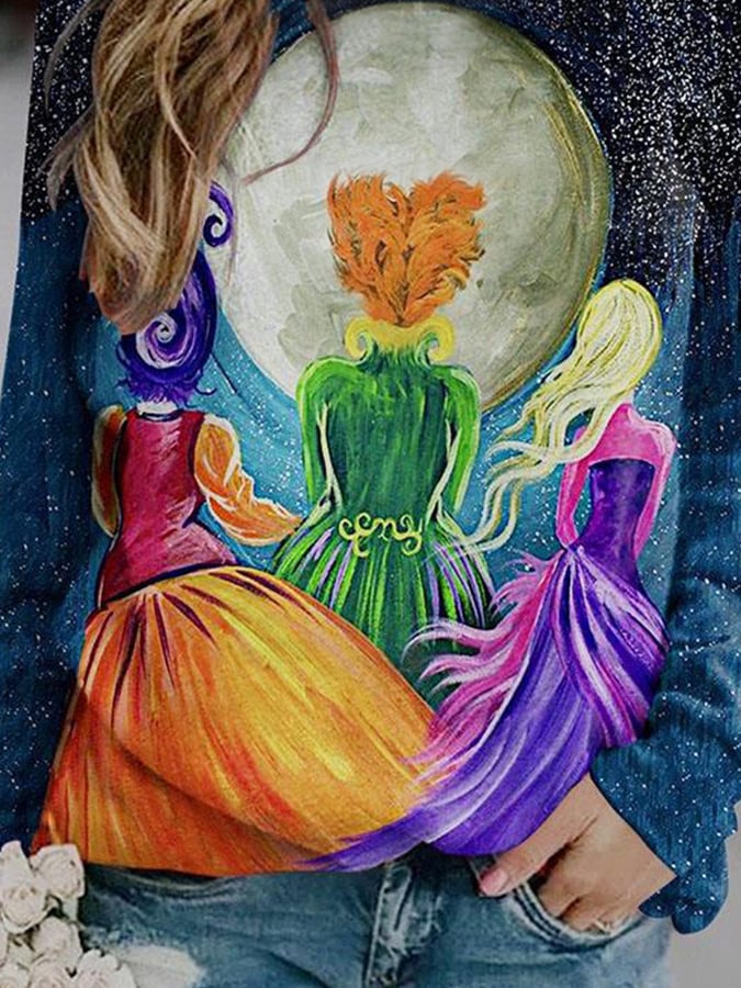 Fashion Abstract Print Long Sleeve Sweatshirt