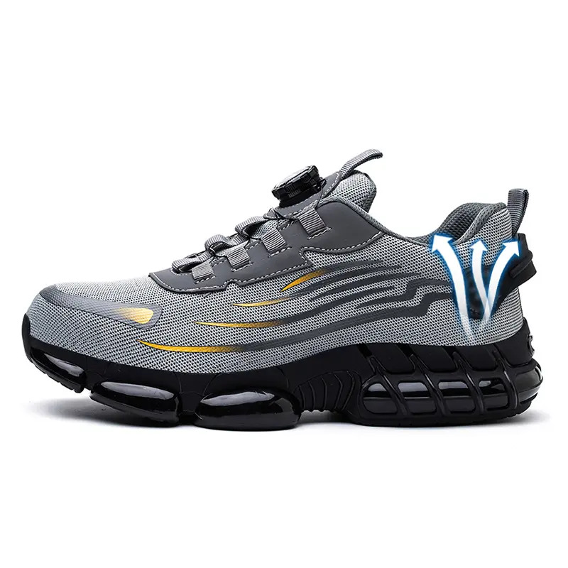 Qingruipai Men's Steel Toe Work Shoes