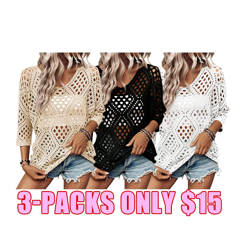 🌸 Women's 3/4 Sleeve Casual Knit Sweater