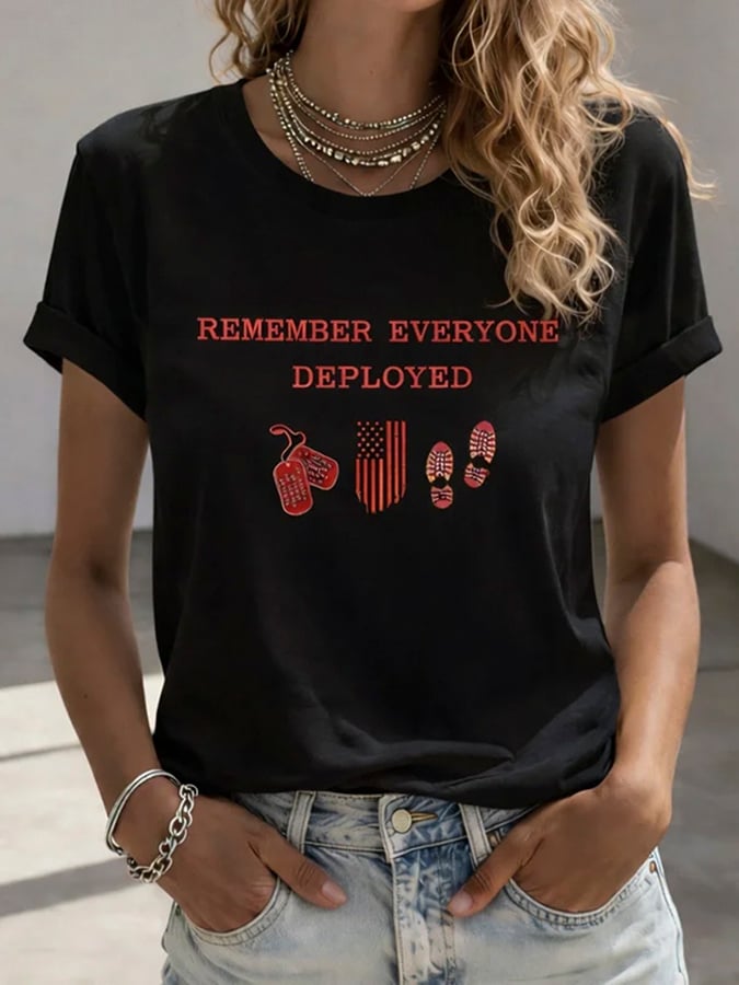 Women's Red Friday Print T-Shirt