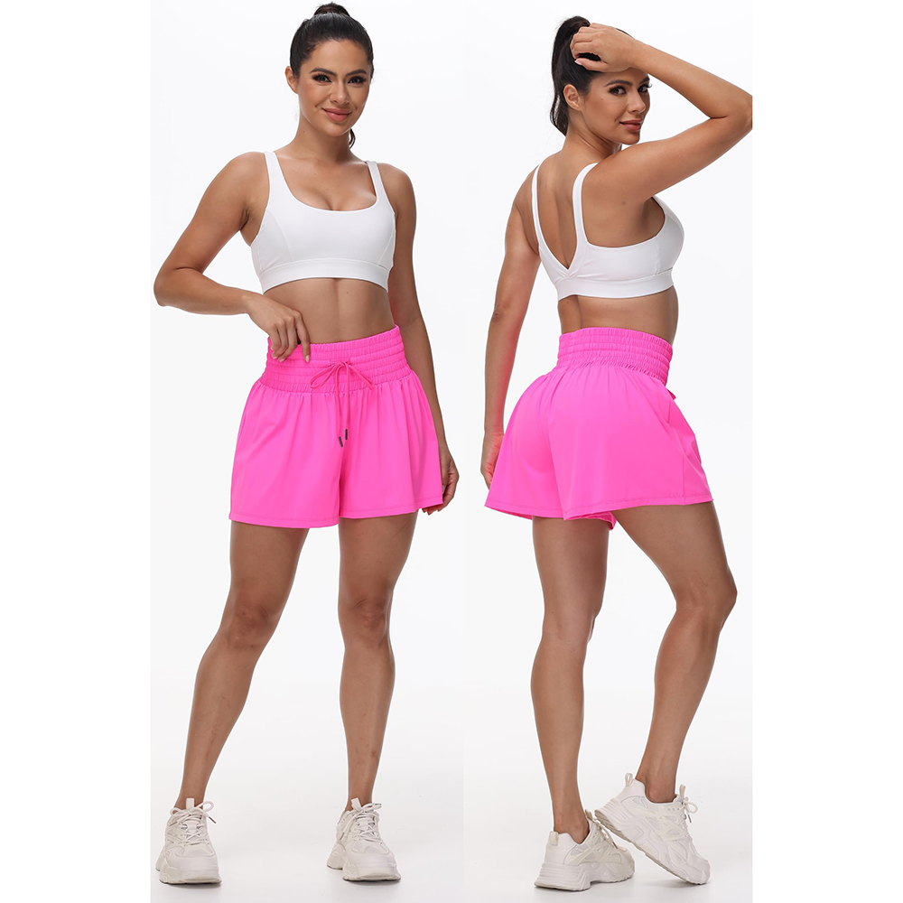 High Waisted 2-in-1 Flowy Athletic Shorts