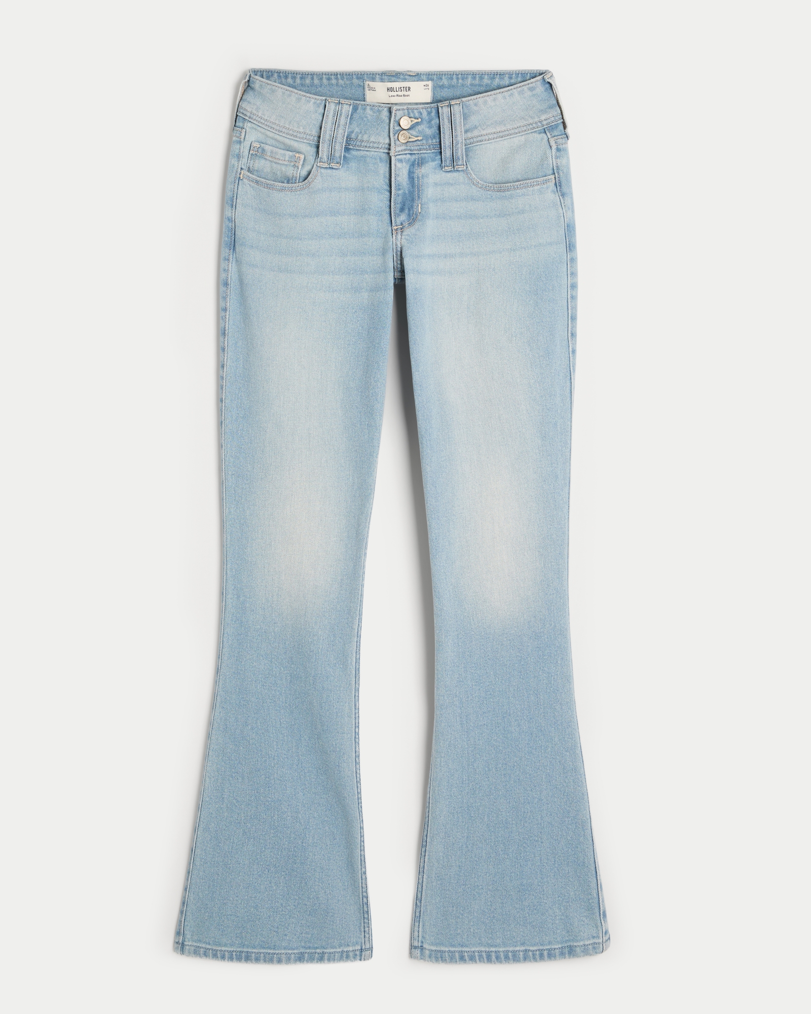Low-Rise Dark Wash Embroidered Bootcut Jeans