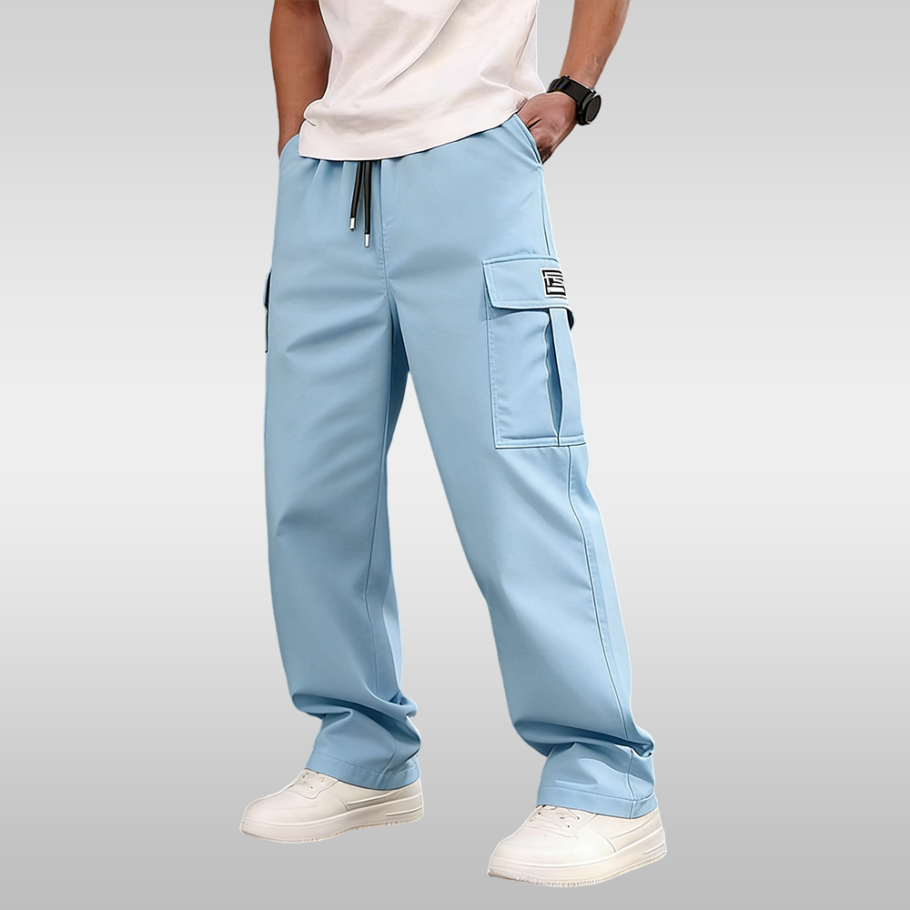 Men's casual multi-pocket trousers