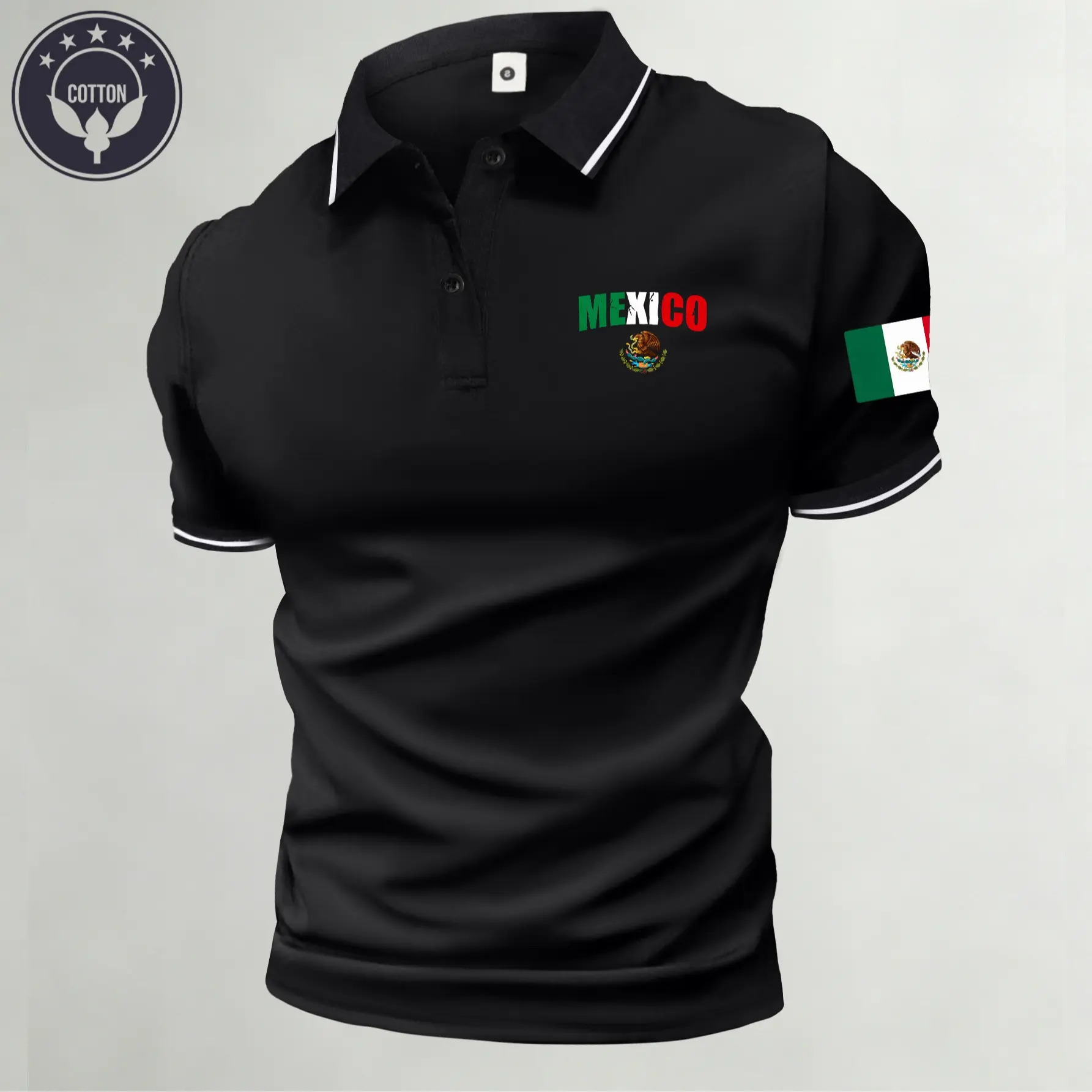Men's Summer Pure Cotton Short-Sleeve Polo Shirt
