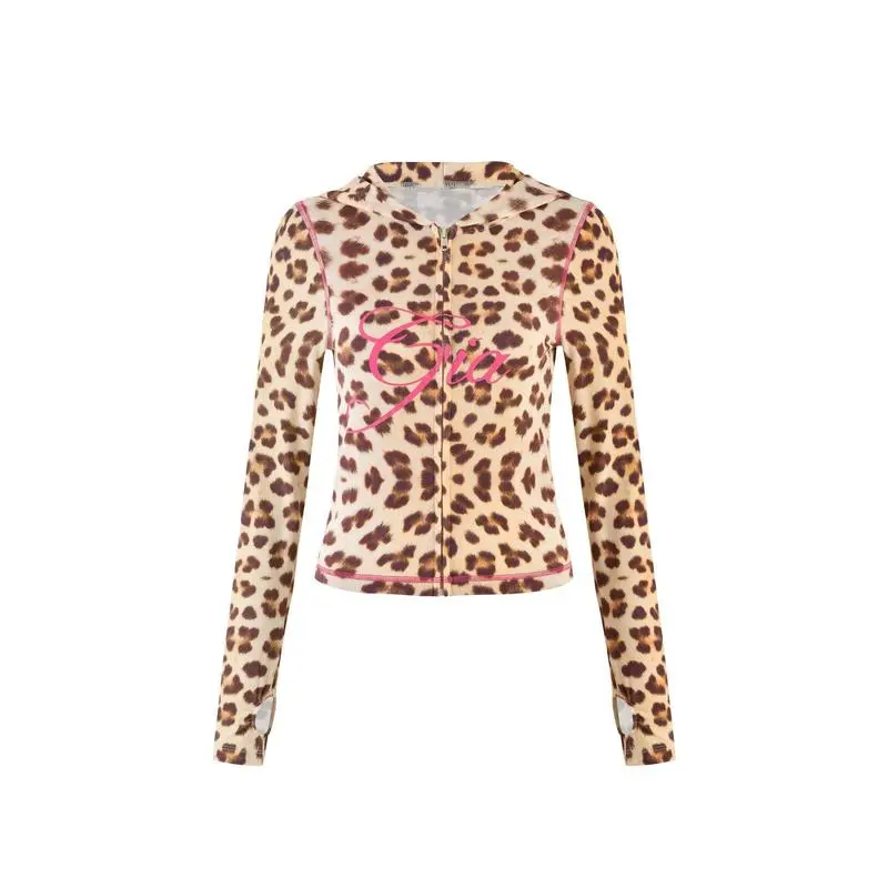 Y2K Style Leopard Print Co-ord Set
