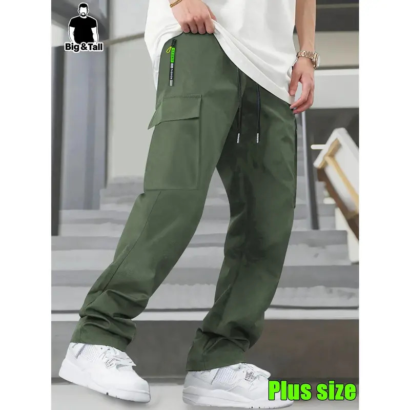 Men's Plus-Size Loose-Fit Cargo Pants