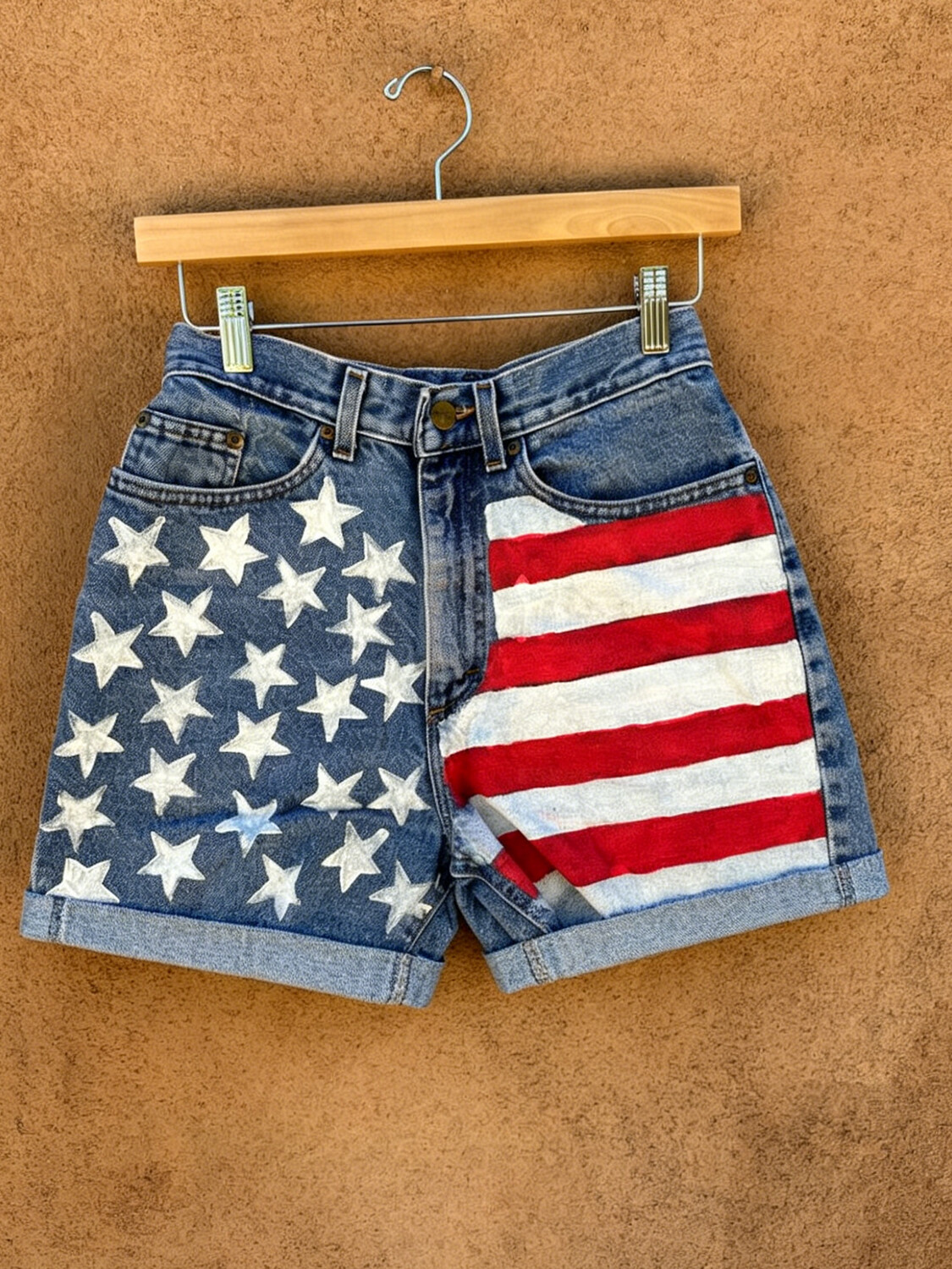Women's Independence Day Stars and Stripes Print Casual Shorts