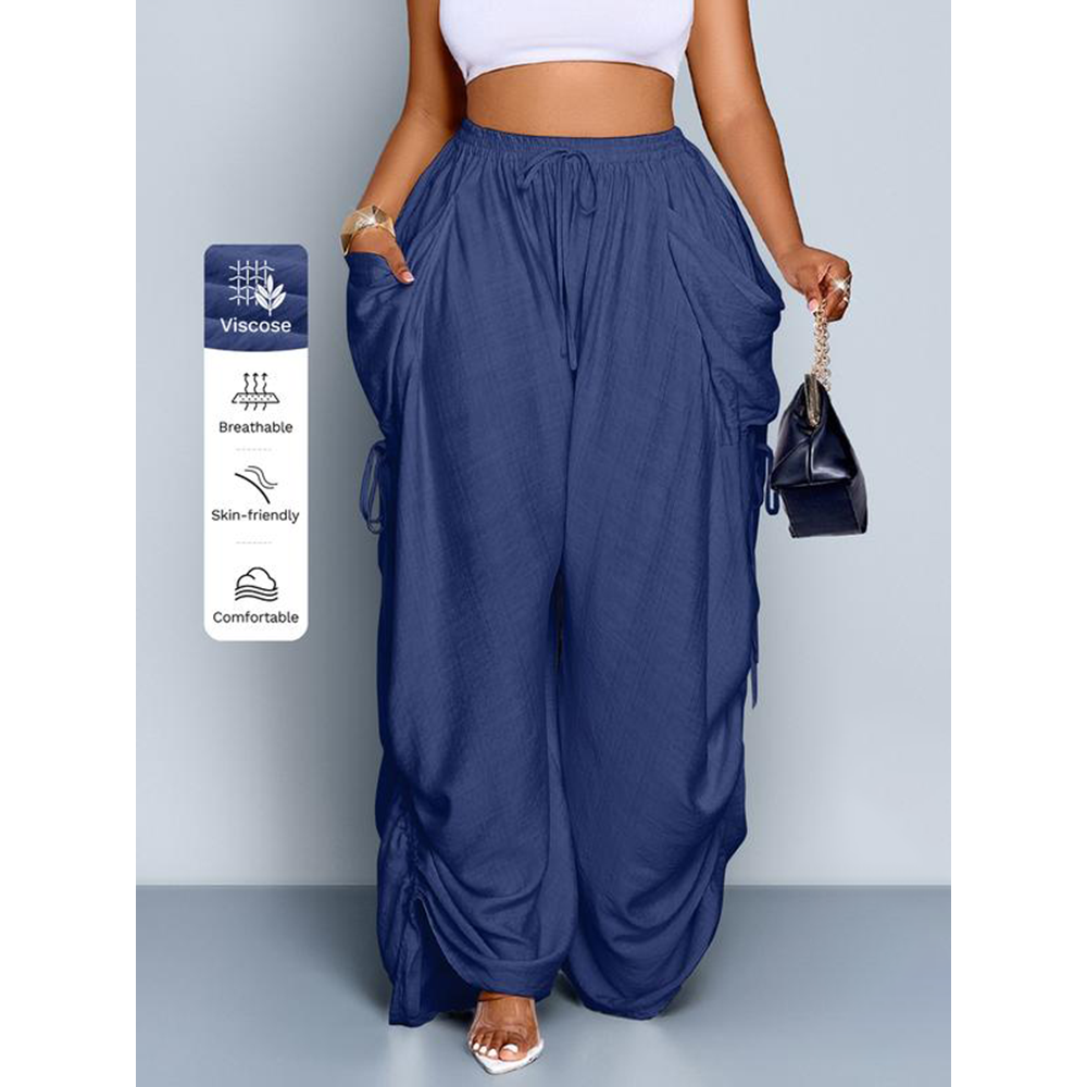 Women's Casual Loose Wide Leg Woven Pants