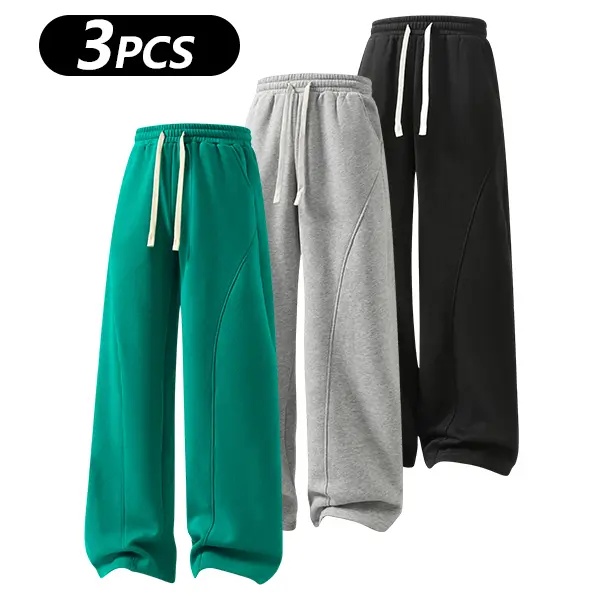 Unisex Fleece-Lined Oversized Sweatpants