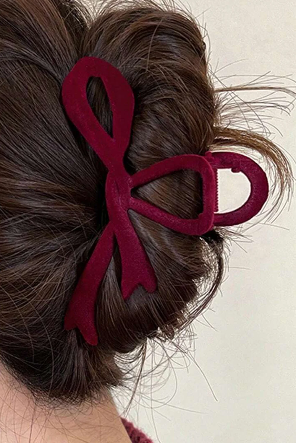 Black Bow Knot Velvet Large Hair Clip