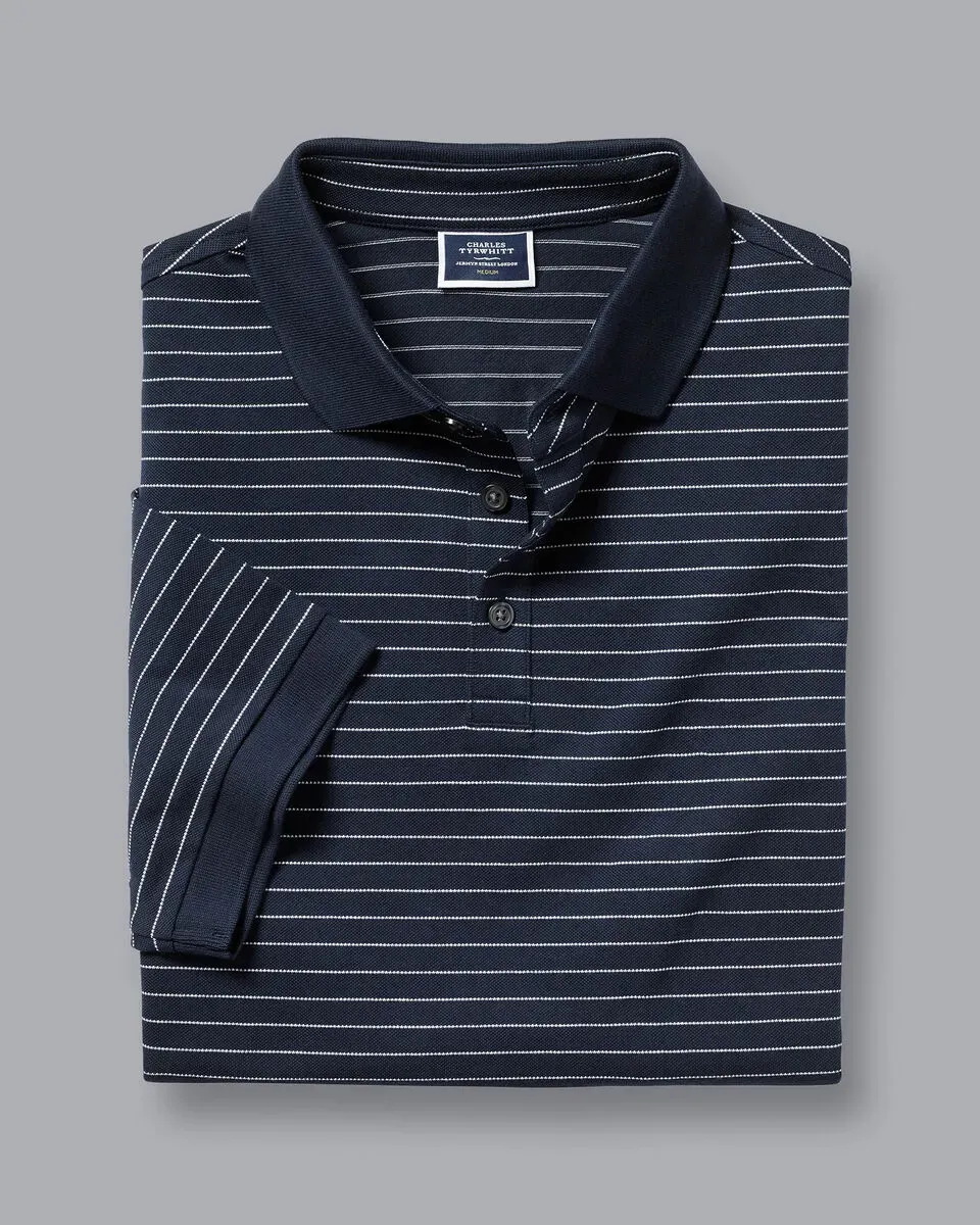 Men'S Casual Business POLO Shirt, Breathable Pique Fabric
