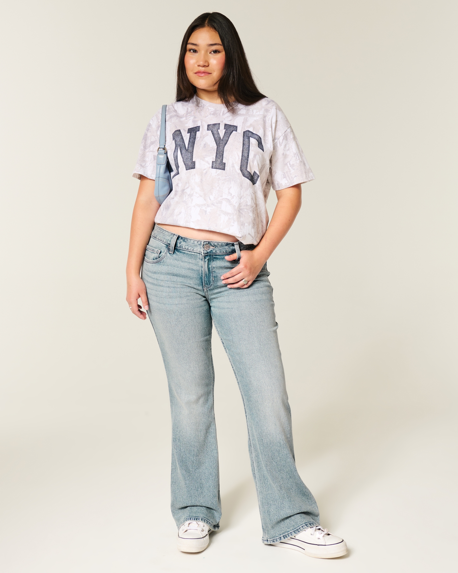 Low-Rise Dark Wash Embroidered Bootcut Jeans