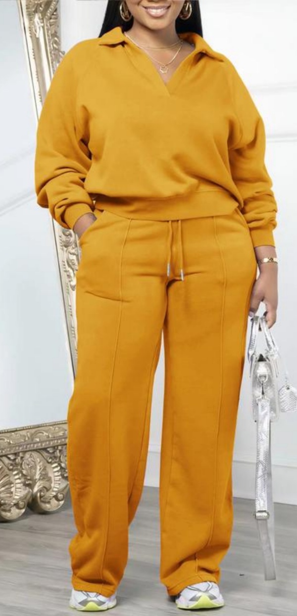 Women's Solid Color Casual Set