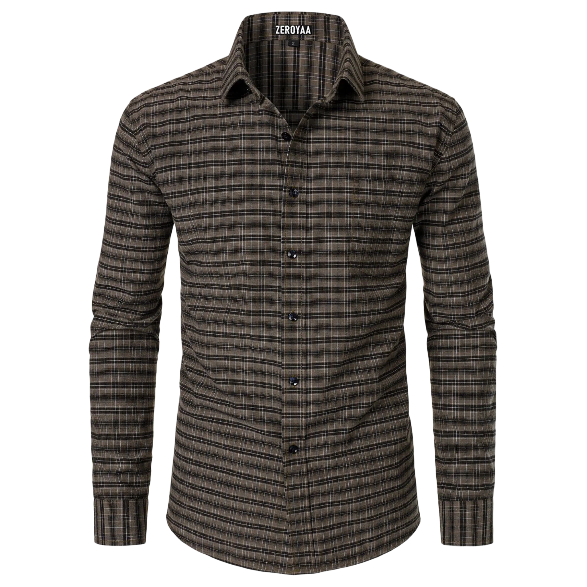 Men's Plaid Long Sleeve Dress Shirt Formal Gingham Slim Fit Button Down Shirts with Lightweight Casual Classic Birthday Fashion
