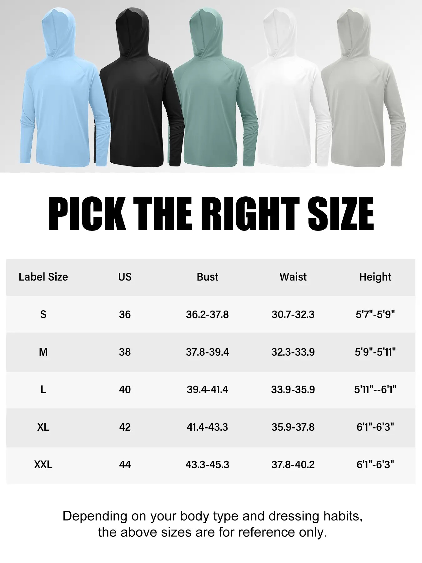 Men's UPF 50+ Quick Dry Athletic Hooded Long Sleeve Shirt